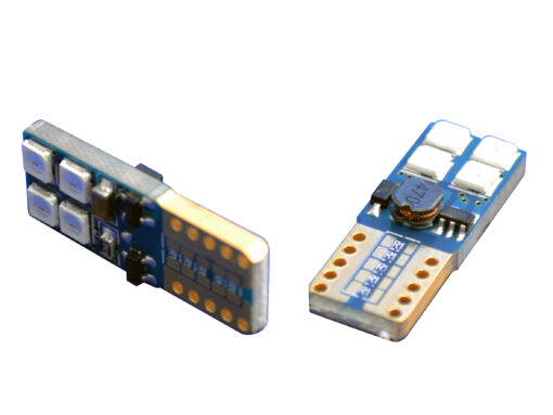 12V Double-Sided T3-1/4 T-5 Wedge Color LED Bulbs  ( One Pair: Two Bulbs )