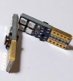 Alternative view of 12V Double-Sided T3-1/4 T-5 Wedge Color LED Bulbs  ( One Pair: Two Bulbs )